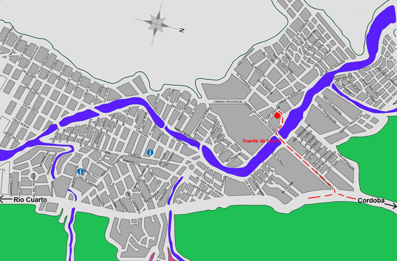 Mapa de Santa Rosa de Calamuchita